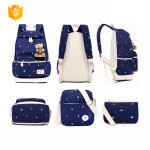 Guangzhou Factory Wholesale High Quality Colorful Waterproof College School Backpack Book Bag backpack set for school For Girls