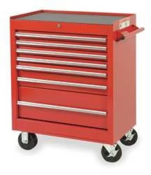 H2322 Rolling Cabinet 27 x 18 x 35 In Red