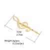 Hair Accessories Fashion Women Musical Note Hairclips Alloy Gold Silver Plated Hairpin