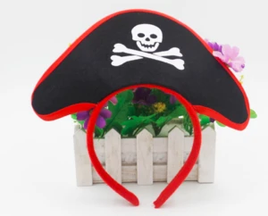 Halloween pirate headband ghost festival skull headband dance party props headwear children hair accessory