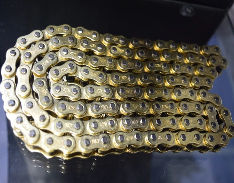 Heavy duty Gold motorcycle transmission chain 428H-106L in Myanmar