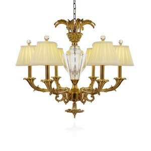 High end classical Living room chandelier pendant brass ceiling lamp lighting