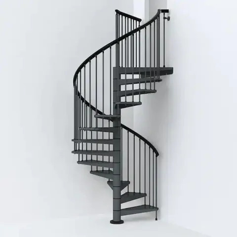 High end round stairs spiral staircase outdoor spiral stairs galvanized landing tread