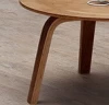 High end simple design restaurant/cafe short leg wood round dining table
