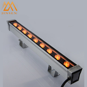 High lumen linear lighting fixture ip65  9w RGB led wall washer light for build