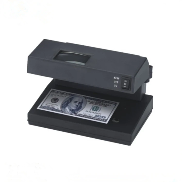 High Performance Professional Currency Money Detector Machine with Magnifying Glass