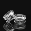 High Quality 2.5ml 3ML 5ML 20ml 10ml round Transparent PS Small Cosmetic Jar 2.5g 3g 5g 10g 15g eco plastic jar with screw lid
