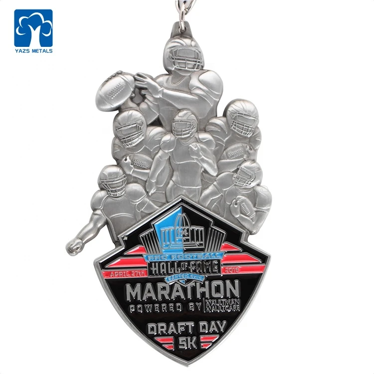 High quality 3D baseball marathon sports medals enamel metal medals