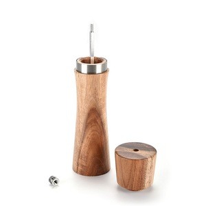 High quality ceramic blades solid wood bottle manual pepper grinder kitchen tools