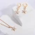 Import High Quality Fashion Design  Ice Out Zircon Stone Flower Hoop Earring Pendant Copper Jewelry Set Party Wedding For Women from China