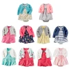 High quality fashion infant dress 2 pcs set girl clothes baby bodysuit organic cotton