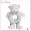 High quality handmade knitted Cotton bear baby Rattles baby Hand bell