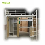 High quality home school use stainless steel double bunk bed,office bunk bed