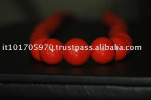 High Quality Natural Red Italian Round Coral Beads Necklace 12 mm