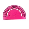 High quality office and school geometric ruler soft plastic ruler flexible protractor