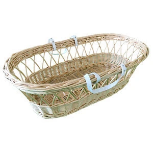 High Quality Portable Baby wicker Pram Moses Basket