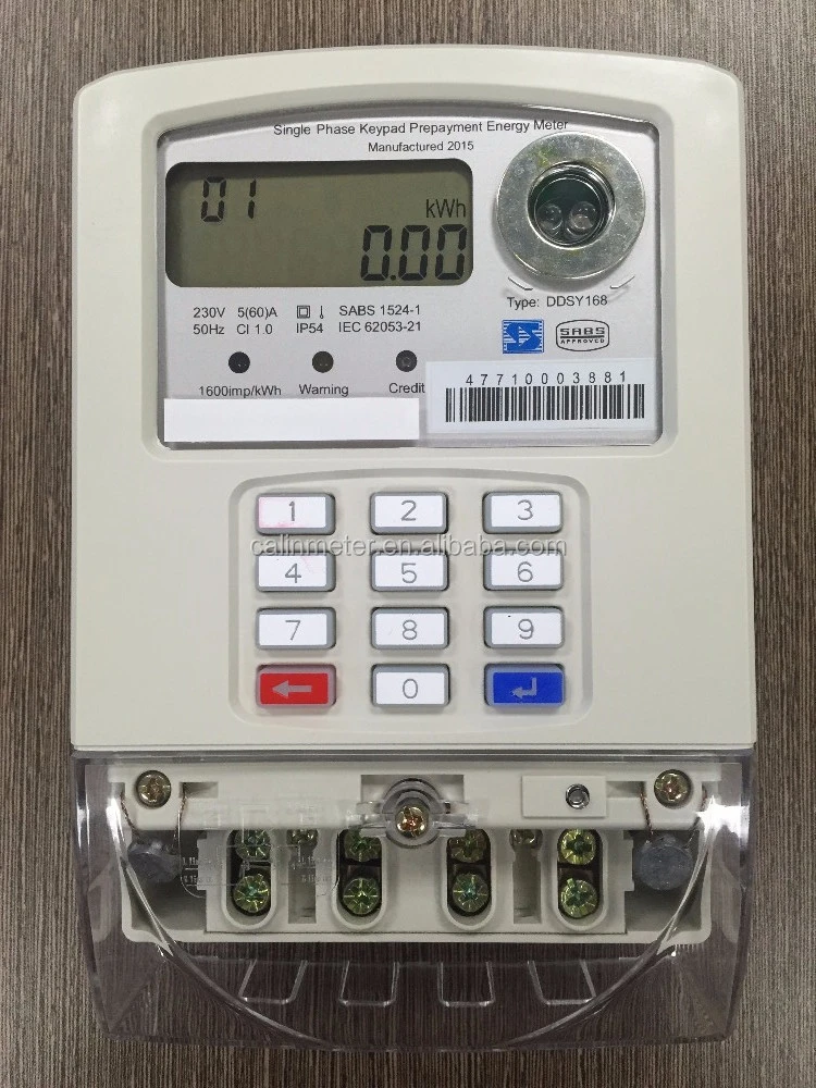 High Quality Prepaid Sts Split Prepayment Energy Meter with meter box