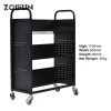 High Quality School Furniture Library Metal Book Trolley Mobile Tool Trolley with Three Layers
