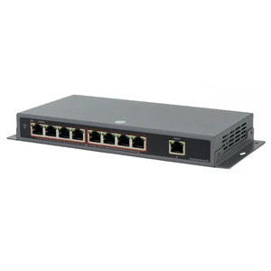High quality switch poe 8 port for cctv camera, oem  RJ-45 10/100Mps Unmanaged desktop poe switch with power adapter