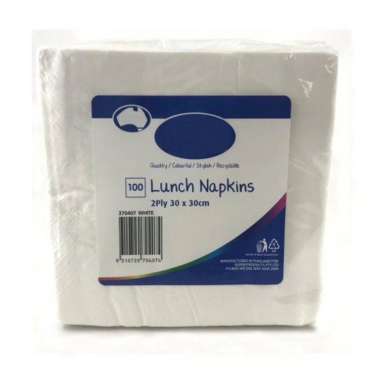 High quality White Soft serviette lunch restaurant napkins