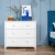 Import High quality  wooden bedroom dresser white 3 drawer white dresser from China