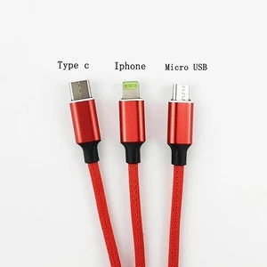 High Speed Charger USB Cable 3 in 1 USB Cable 3ft USB Data Cable