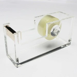high transparent plastic stationery acrylic tape dispenser