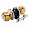 HILUKE Crystal Brass Core 3 Computer Keys Stainless Steel Knob Door Lock