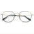 Import HJ Polygonal Large Metal Frame Glasses Women Plain Glass Spectacles Clear Lens Optical Spectacles Eyeglasses from China