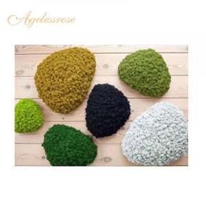 Home Decor Artificial Stable and wholesale Natura Inclusion-free real Preserved reindeer moss stone