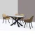 Import home furniture new design glass top iron base dining table from China