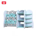 Home Furniture Playroom Children Plastic Cabinet Toy Shelves Kids Toy Book Shelf