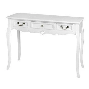 Home furniture white 3 drawer hallway console table