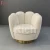 Import Home Living Room Occasional Rotary Swivel Barrel Arm Sofa Chair with Gold Stainless Steel Round Rotating Base Accent Chair from China