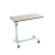 Import hospital overbed table stainless steel adjustable with universal wheels from China