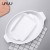 Import Hot quality cheap price rectangle shape white glazed ceramic bakeware with double handle from China
