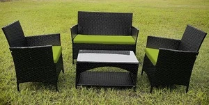 Hot Sale 4-piece Outdoor PE Rattan Wicker Sofa and Chairs Set Rattan Patio Garden Furniture Set