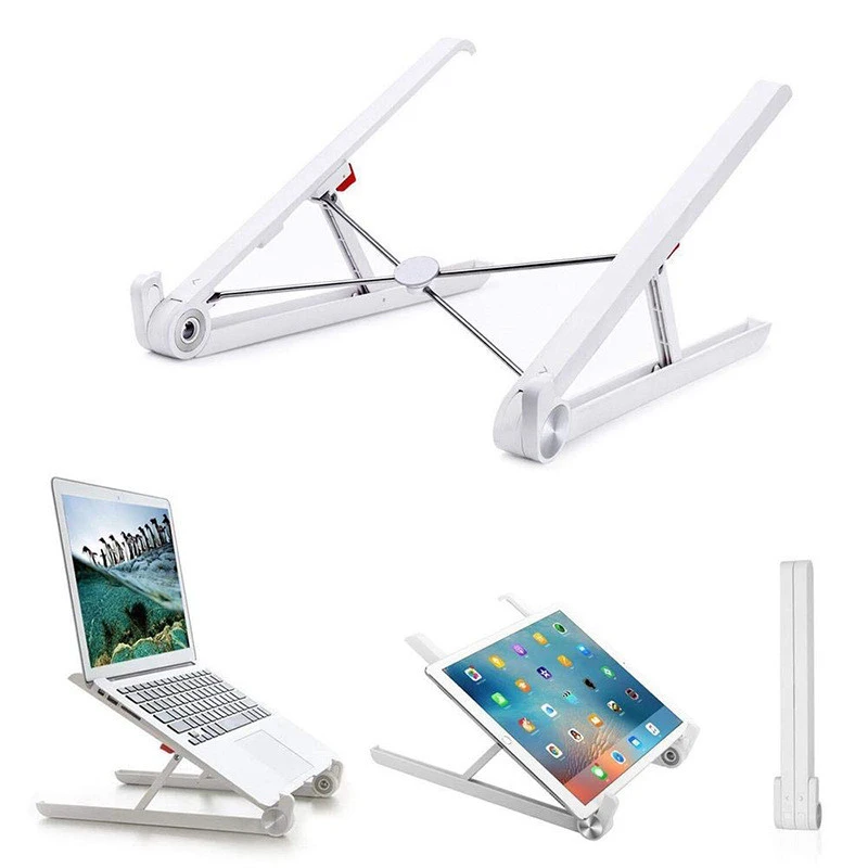 Hot sale adjustable computer stand plastic and stainless steel laptop rack notebook desk stand for office home