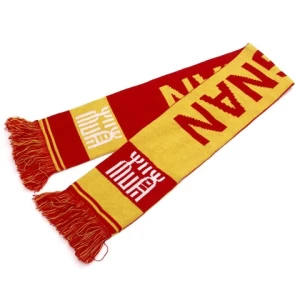 Hot sale best quality custom promotional football soccer fan scarfs colors