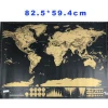 Hot sale large size  black gold scraping Map world tour scratching World Map