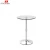 Import Hot sale MDF white paint plating modern tabletop glass round table from China