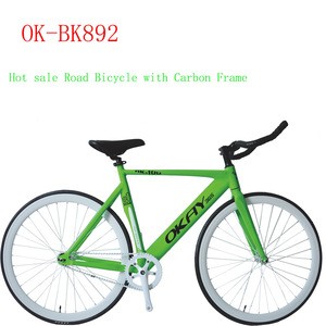 hot sale OEM fixed gear road bicycle with colorful chain wheel