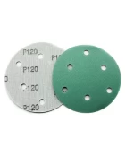 Hot sale production line 150mm green Sand Disc / round sanding disc with holes Abrasive disc