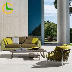 Hot sale waterproof new aluminum rattan wicker garden furniture modern outdoor sofa