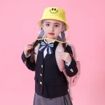 Hot Sale Wholesale protective anti spitting droplet hat PVC cover face kid child bucket hat with shield