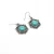 Hot sale womens vintage silver necklace and earrings jewelry set with turquoise