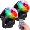 Hot Sales 3W Mini RGB Sound Activated Disco Club DJ Crystal Magic Ball Stage Light with Remote Control