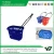 Import Hot sell good cheap 48 Liter HDPP blue color double handle rolling supermarket plastic trolley basket with wheels (YB-W018) from China