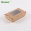 Hot sell kraft paper disposable food box 500ml with window for salad price