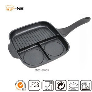 hot selling cheaper price 3 in1 / 4 in 1 5 in 1 frying pans/grill/copper pan cookware breakfast maker